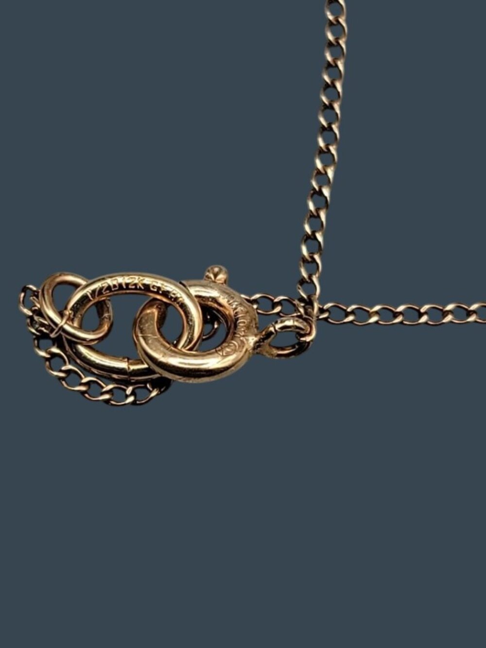 Vintage Van Dell 12kgf Cameo Pendant Necklace Ruffled Open Metalwork Frame 16" - Picture 13 of 13